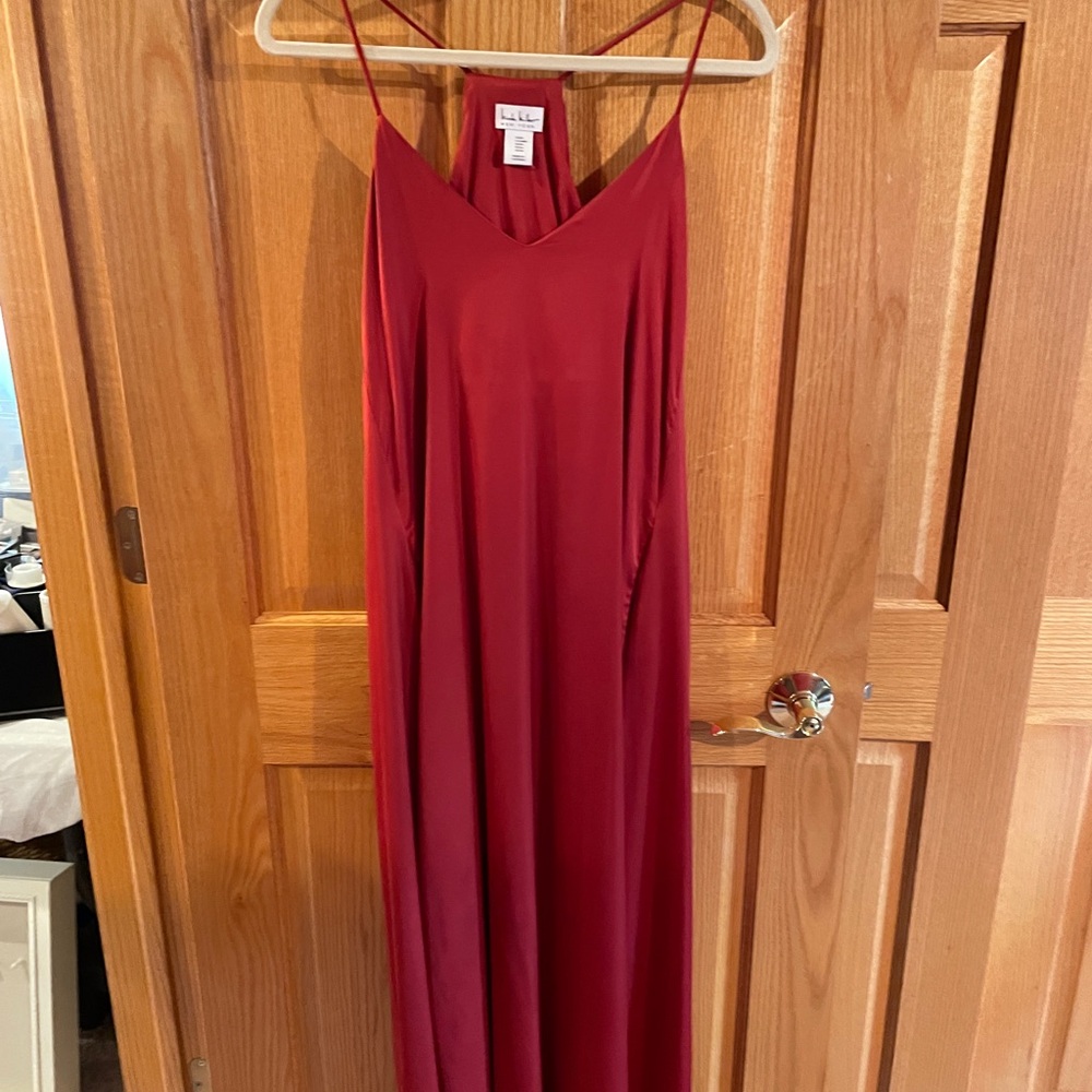 Nicole Miller Rust Sleeveless Maxi Dress